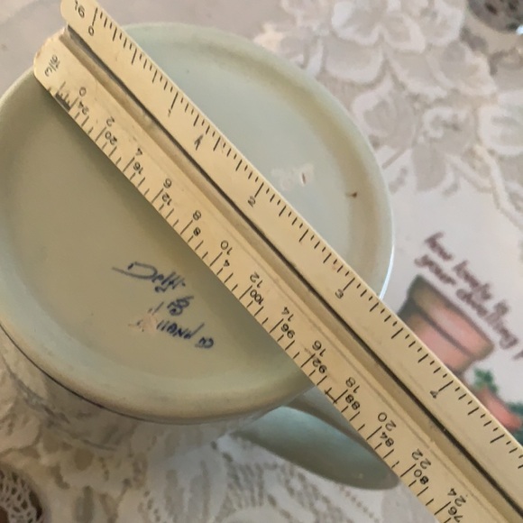 HOLLAND DELFT BLUE LARGE COFFEE CUP MUG WINDMILL SOUVENIR “KLM” VINTAGE VTG - Picture 11 of 13